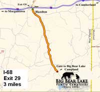 Map to big Bear Lake Camplands